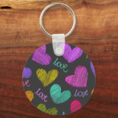 Niedliches, dynamisches Skript mit Liebe Schlüsselanhänger (Vorderseite)