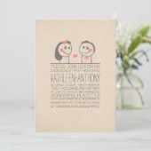 Niedliches Ehepaar mit moderner lässiger Verlobung Einladung (Stehend Vorderseite)