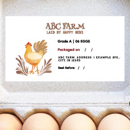 Niedliches Ei-Etikett
