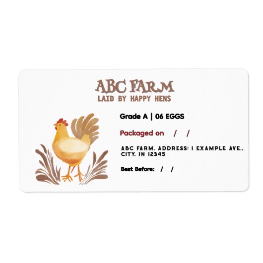 Niedliches Ei-Etikett (Vorne)