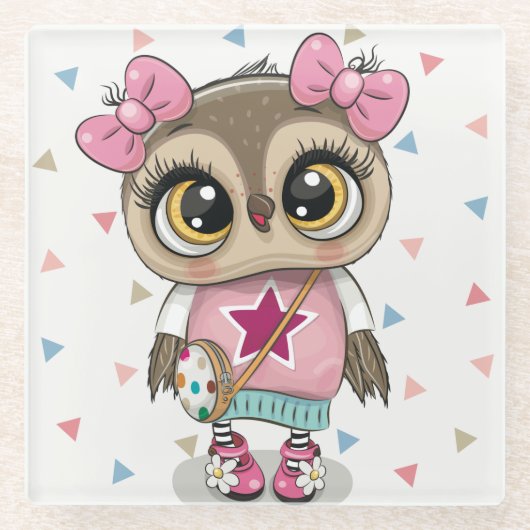 Niedliches Ei Glasuntersetzer (Vorderseite)