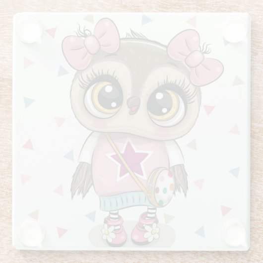 Niedliches Ei Glasuntersetzer (Rückseite)