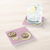 Niedliches Ei Glasuntersetzer (Schrägansicht)