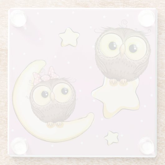 Niedliches Ei Glasuntersetzer (Rückseite)