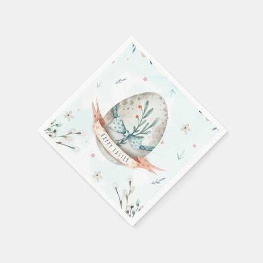 Niedliches Ei Happy Oster Serviette (Ecke)