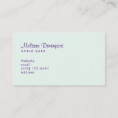 Niedliches Ei in einem Korb mit Flamingo und Bunny Visitenkarte (Rückseite)