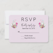 Niedliches Ei in einem Korb mit Flamingo und sonni RSVP Karte (Vorderseite)