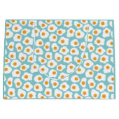 Niedliches Ei-Jolk-Muster in Aquamarin blau Große Geschenktüte (Vorderseite)