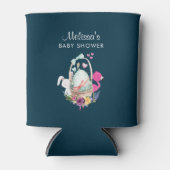 Niedliches Ei, rosa Flamingo & Bunny, Aquarell Dosenkühler (Vorderseite)