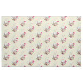 Niedliches Ei, rosa Flamingo & Bunny, Aquarell Stoff (Fat Quarter (45,7 x 55,9 cm))