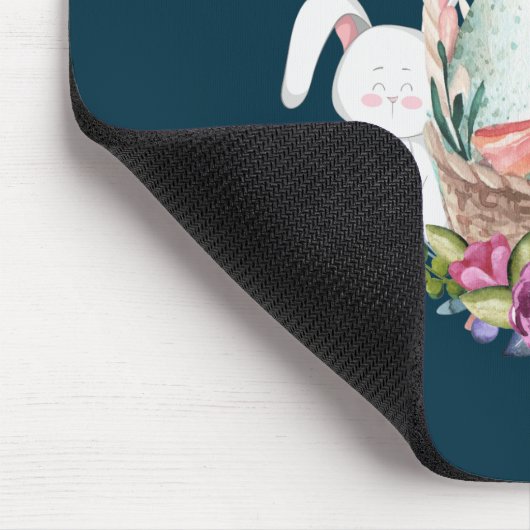 Niedliches Ei, rosa Flamingo und sonnige Wasserfar Mousepad (Ecke)