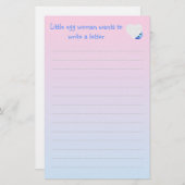 Niedliches Ei-Schreibpapier Briefpapier (Vorne/Hinten)