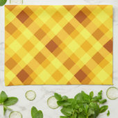 Niedliches Ei Yolk Gelb Kariertes Küchentuch (Gefaltet)