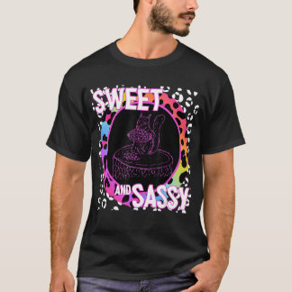 Niedliches Eichhörnchen 90er Nostalgie Regenbogen T-Shirt