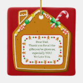 Niedliches Eichhörnchen Anpassbare Weihnachtsnuten Keramikornament (Rückseite)