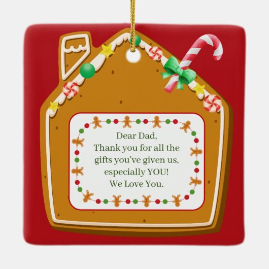 Niedliches Eichhörnchen Anpassbare Weihnachtsnuten Keramikornament (Rückseite)