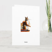 Niedliches Eichhörnchen auf Büchern glücklich Gebu Karte (Rückseite)