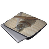 Niedliches Eichhörnchen auf dem Zweig Laptopschutzhülle (Vorne Knopf)