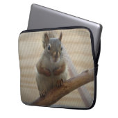 Niedliches Eichhörnchen auf dem Zweig Laptopschutzhülle (Vorderseite Links)