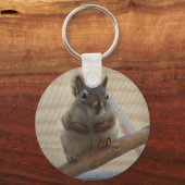 Niedliches Eichhörnchen auf dem Zweig Schlüsselanhänger (Rückseite)