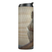 Niedliches Eichhörnchen auf dem Zweig Thermosbecher (Nach links gedreht)