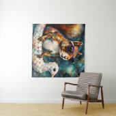 Niedliches Eichhörnchen auf einer Floattour Wandteppich (Beispiel (Horizontal))