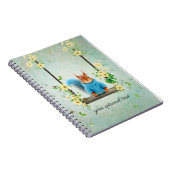 Niedliches Eichhörnchen auf Swing Spiral Foto Note Notizblock (Rechte Seite)