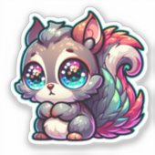 Niedliches Eichhörnchen Aufkleber (Vorderseite)