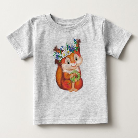 niedliches Eichhörnchen Baby T-shirt (Vorderseite)