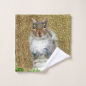 Niedliches Eichhörnchen Badhandtuch Set (Waschlappen)