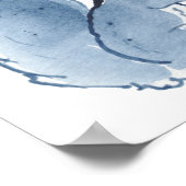 Niedliches Eichhörnchen Blaue Wasserfarbe Tierart  Poster (Ecke)