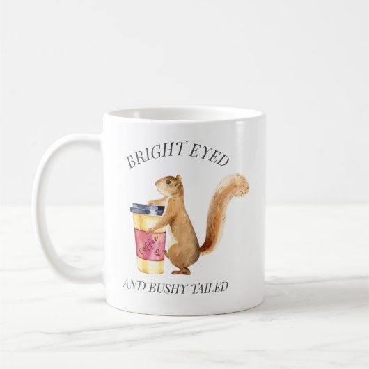 Niedliches Eichhörnchen Bright Mit Augen Bushy Tai Kaffeetasse (Links)
