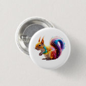 Niedliches Eichhörnchen Button (Vorne & Hinten)