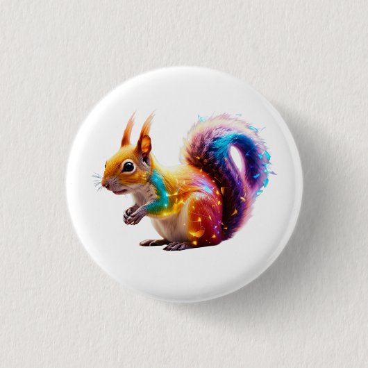 Niedliches Eichhörnchen Button (Vorderseite)