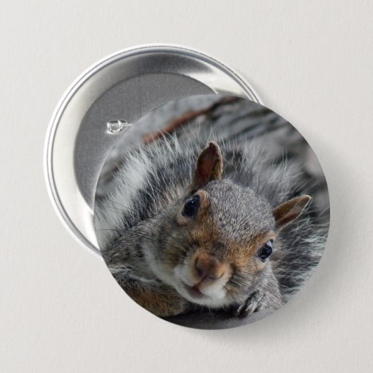 Niedliches Eichhörnchen Button (Vorne & Hinten)
