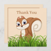 Niedliches Eichhörnchen Dankeskarte (Vorne/Hinten)