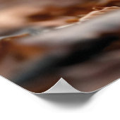 Niedliches Eichhörnchen, das eine Eichel fängt Poster (Ecke)