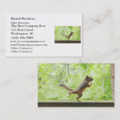 Niedliches Eichhörnchen, das Tai-Chi tut Visitenkarte (Vorne/Hinten)