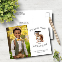 Niedliches Eichhörnchen der Vorschule Danke Post C