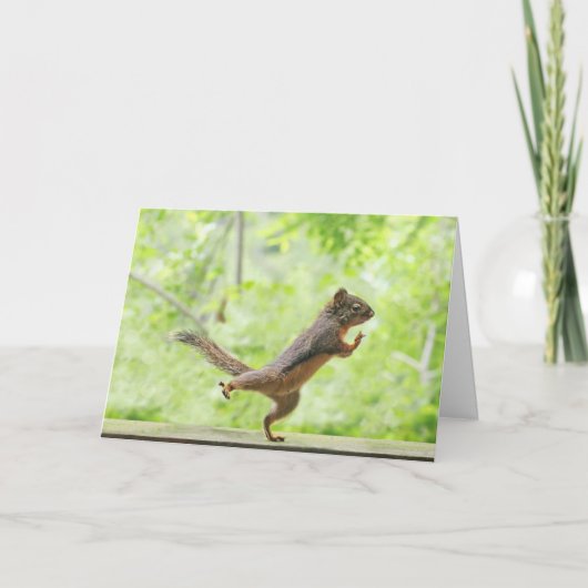 Niedliches Eichhörnchen Doing Tai Chi Karte (Vorderseite)