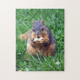 Niedliches Eichhörnchen-Erdnuss-Foto Puzzle