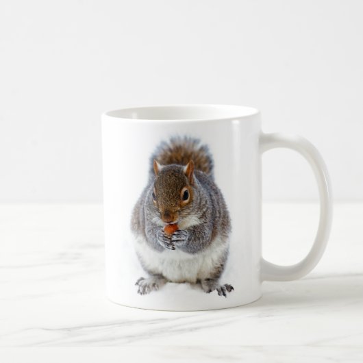 Niedliches Eichhörnchen Ess ein Nut-Foto Kaffee Ta Kaffeetasse (Rechts)