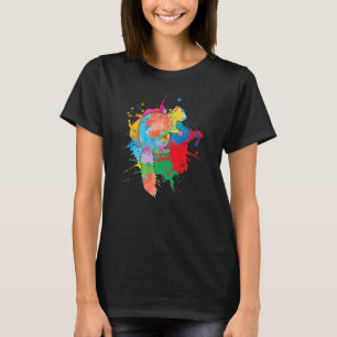 Niedliches Eichhörnchen Farbige Pop-Farbexplosion  T-Shirt