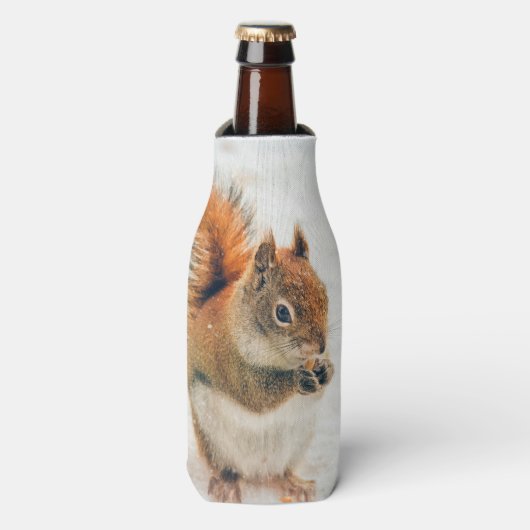 Niedliches Eichhörnchen Flaschenkühler (Flaschenvorderseite)