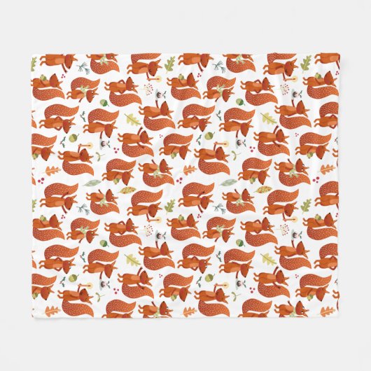 Niedliches Eichhörnchen Fleecedecke (Vorderseite (Horizontal))