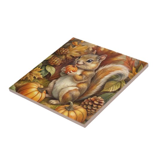 Niedliches Eichhörnchen Fliese (Seite)
