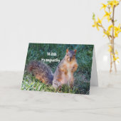 Niedliches Eichhörnchen-Foto-Beileid Karte (Gelbe Blume)