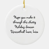 Niedliches Eichhörnchen-Foto Personalisiert Keramik Ornament (Hinten)