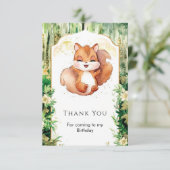 Niedliches Eichhörnchen Geburt Dankeskarte (Stehend Vorderseite)