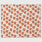 Niedliches Eichhörnchen Geschenkpapier (Flach)